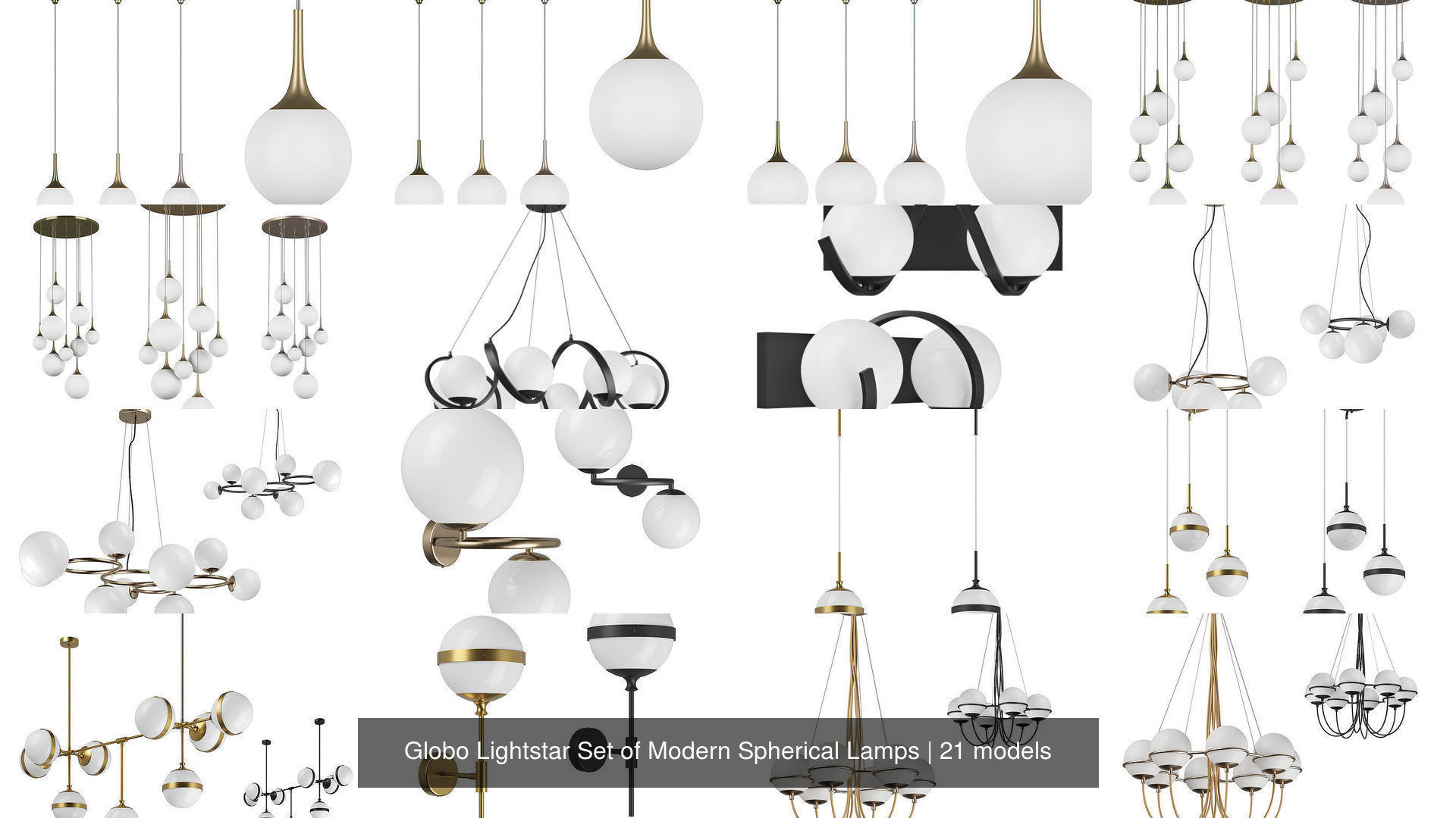Globo Lightstar Collection of 21 Modern Spherical Lamps Items _1