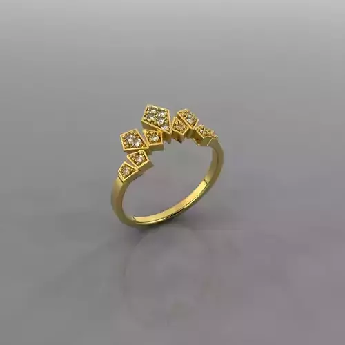 Clean fusion ring - Jewelry - 3D - AN-1003 3D print model
