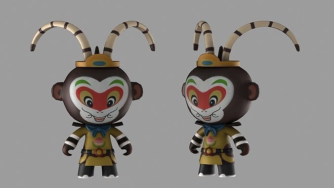 art chinese dragons fantasy king master monk wukong 3D model