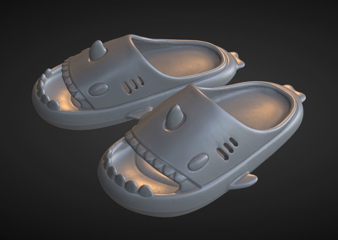 CHANCLAS TIBURON - FLIP FLOPS - SHARK 3D print model_1