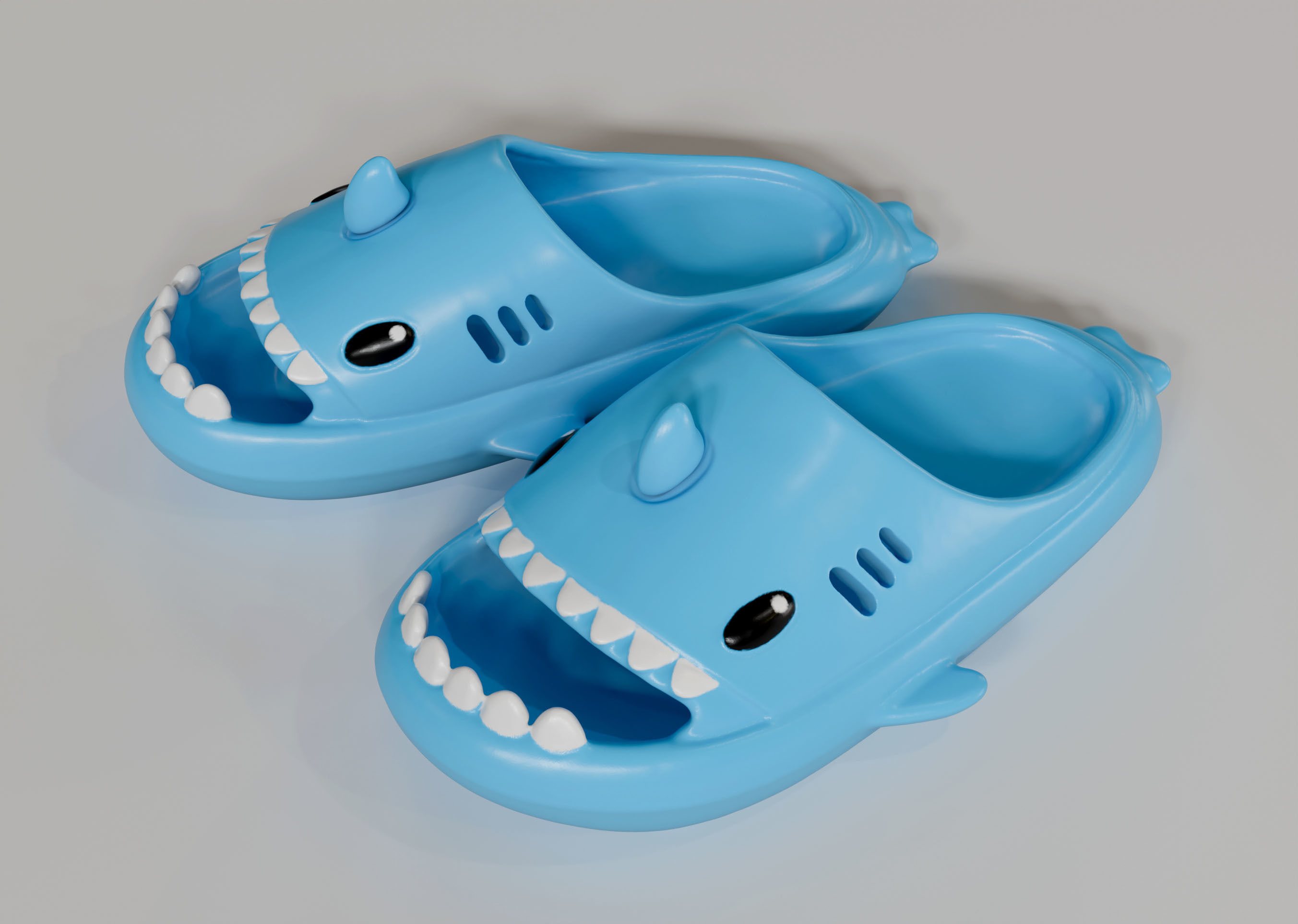 CHANCLAS TIBURON - FLIP FLOPS - SHARK 3D print model_0