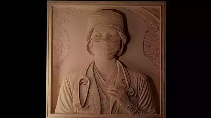 Surgeon CNC 3d Print High Relief Sand Casting 3D print model