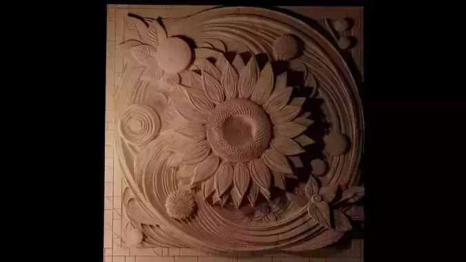 Sunflower CNC 3d Print High Relief Sand Casting