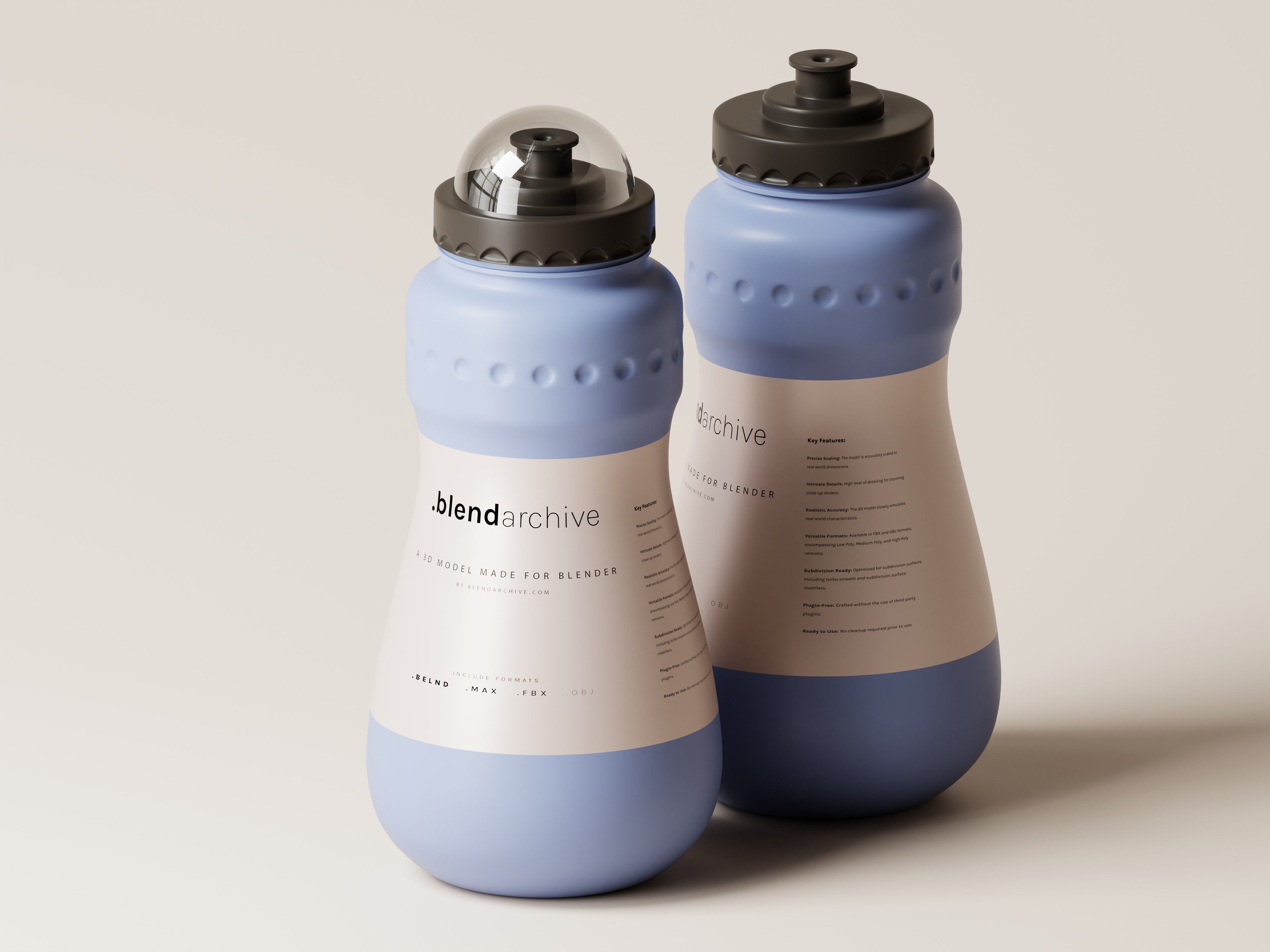 Liquid Cosmetic Product Bottle 3D Model Low-poly 3D model_6