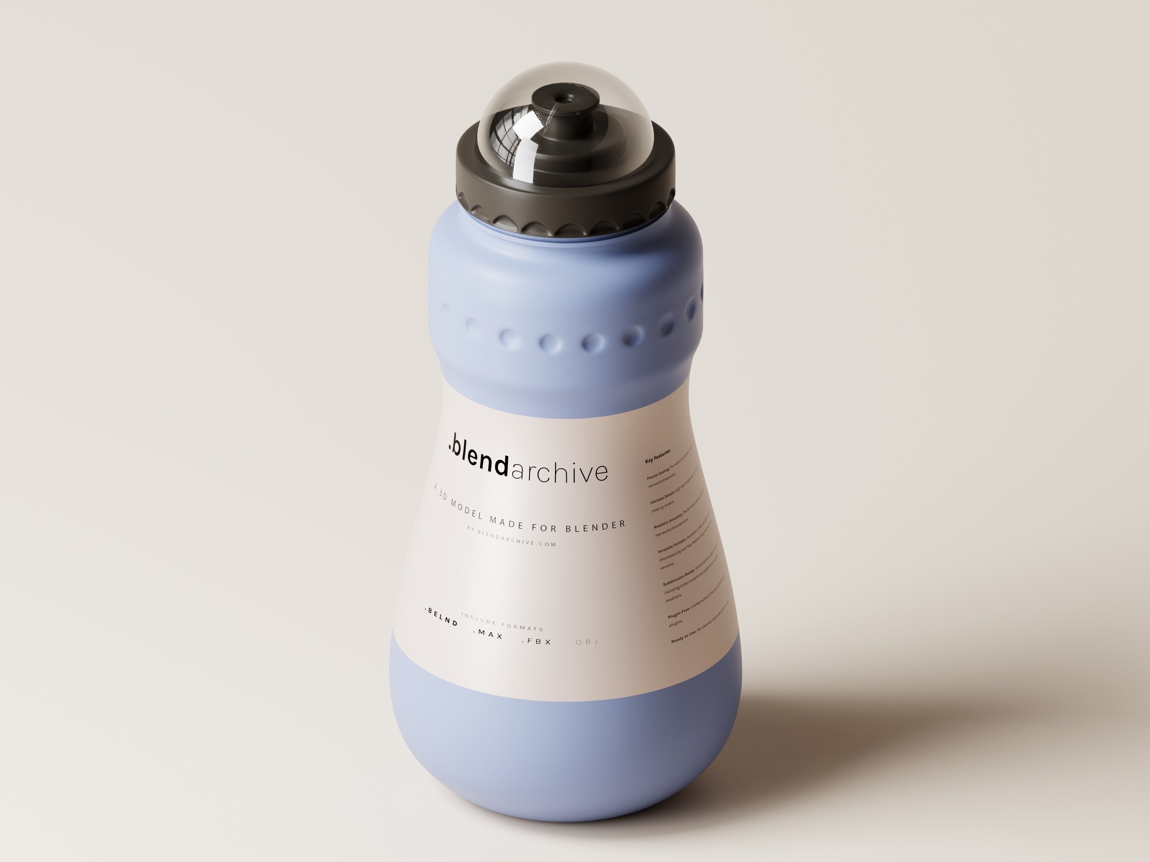 Liquid Cosmetic Product Bottle 3D Model Low-poly 3D model_3