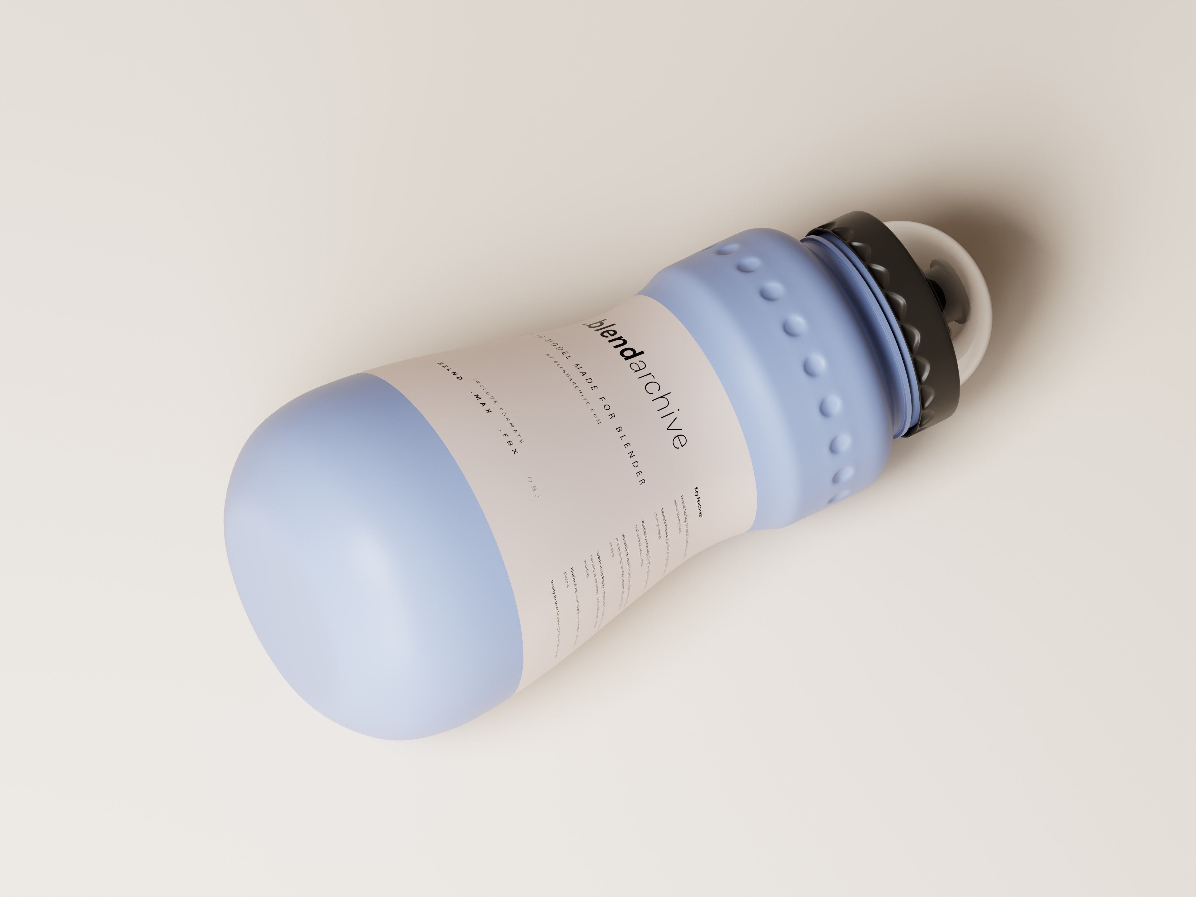 Liquid Cosmetic Product Bottle 3D Model Low-poly 3D model_9