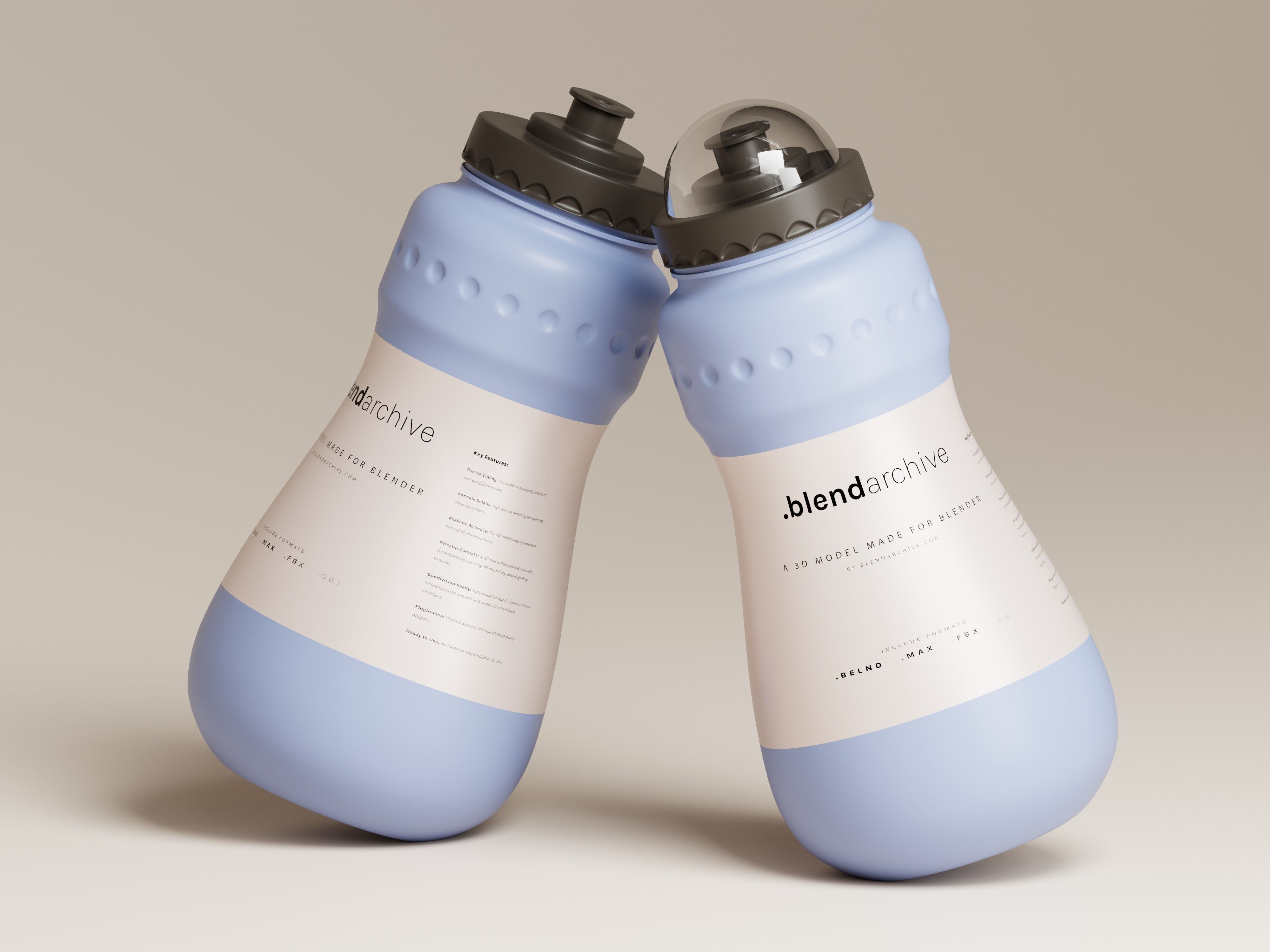 Liquid Cosmetic Product Bottle 3D Model Low-poly 3D model_7