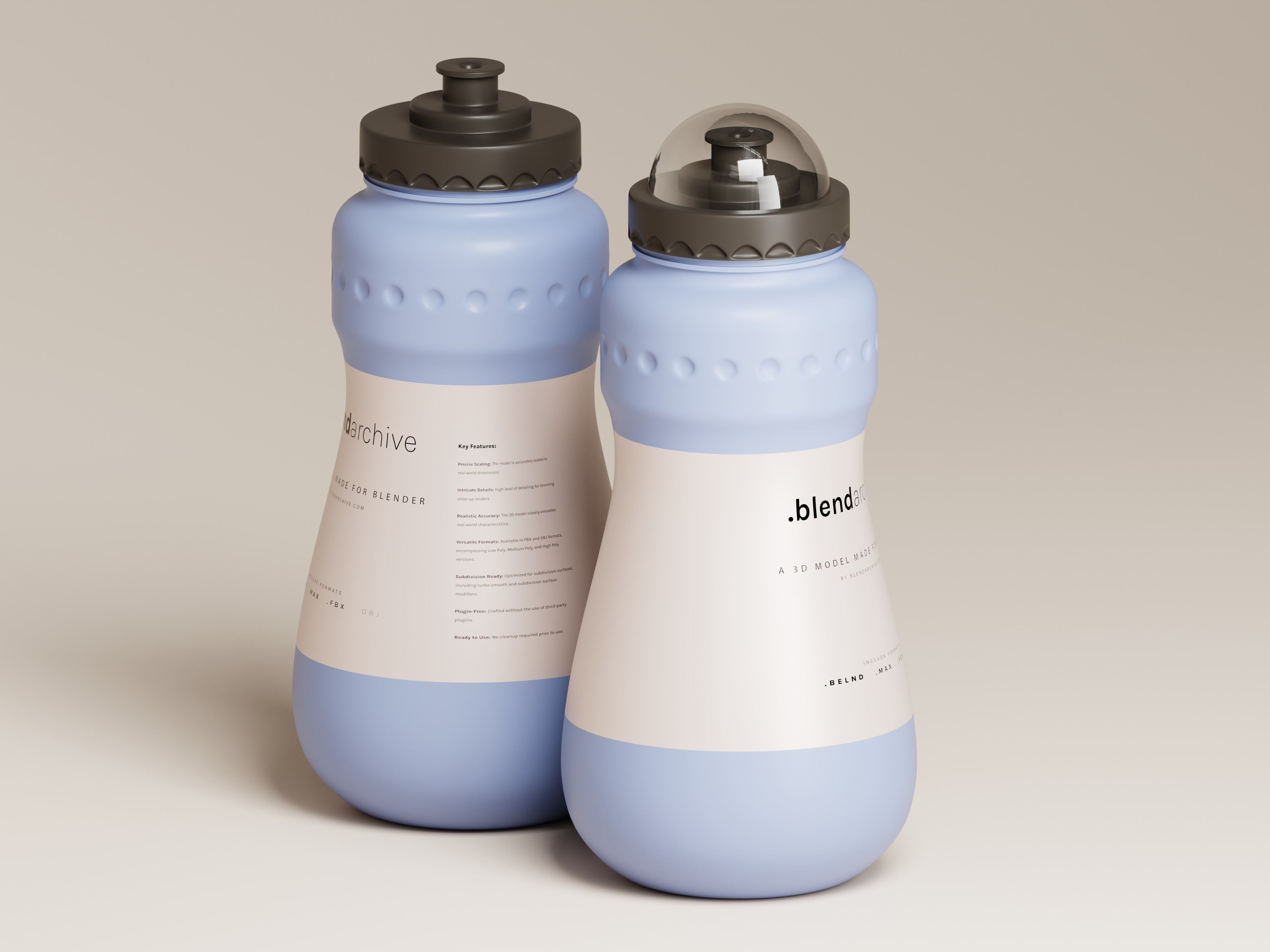 Liquid Cosmetic Product Bottle 3D Model Low-poly 3D model_1