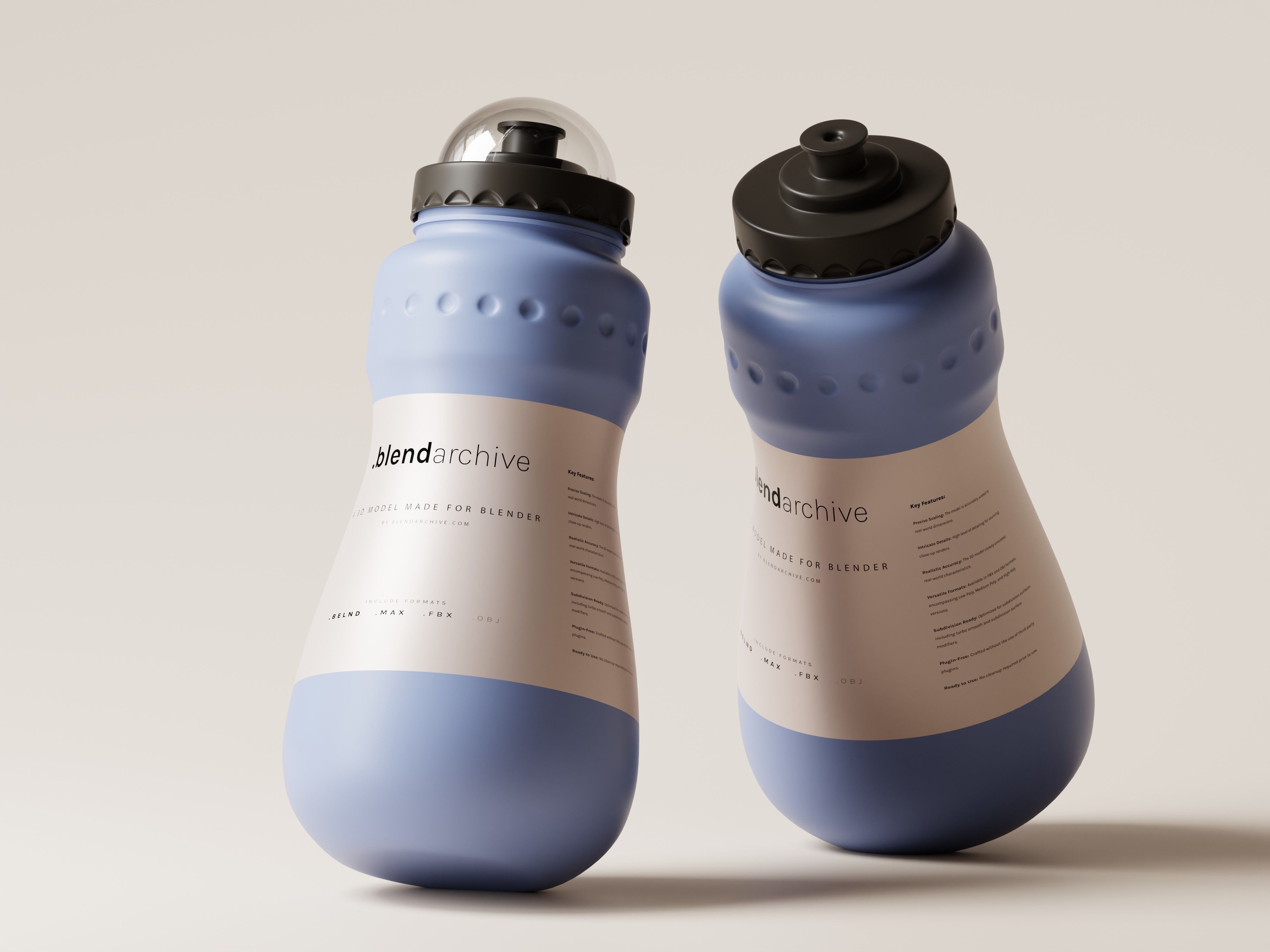 Liquid Cosmetic Product Bottle 3D Model Low-poly 3D model_8