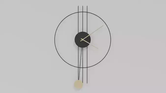 Modern Wallclock 3D model