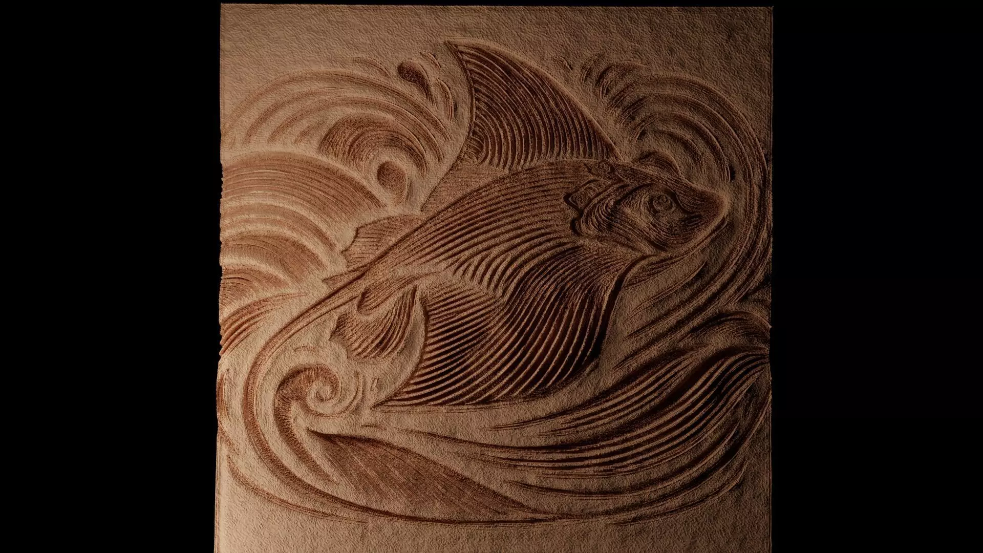 Stingray CNC 3d Print High Relief Sand Casting 3D print model_0
