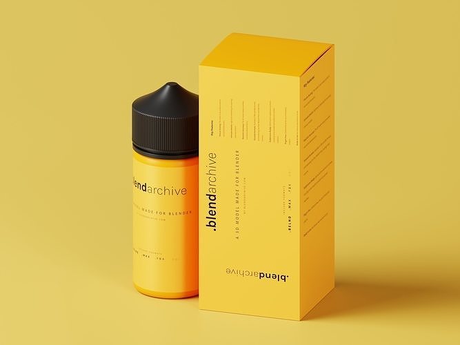 Medicine Bottle Packaging 3D Model Low-poly 3D model