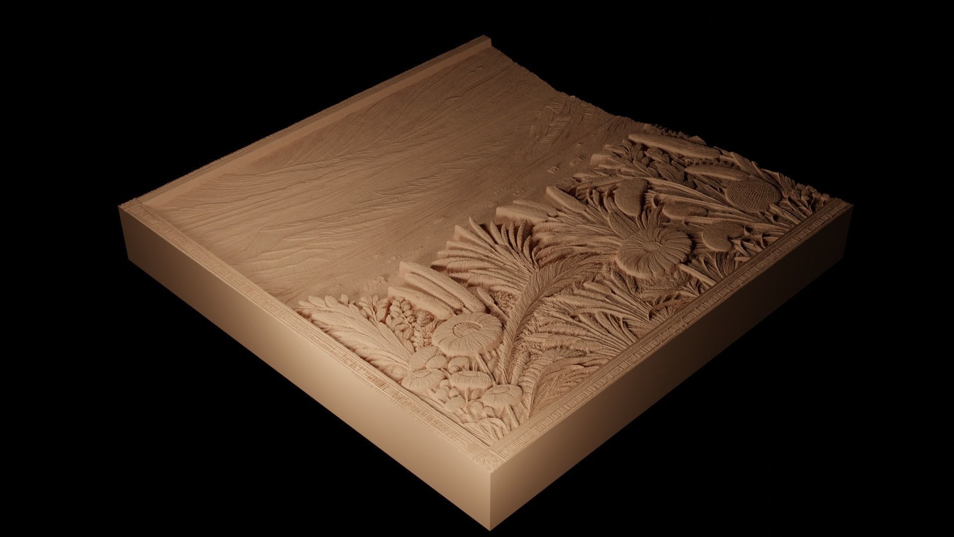 Steppe CNC 3d Print High Relief Sand Casting 3D print model_2