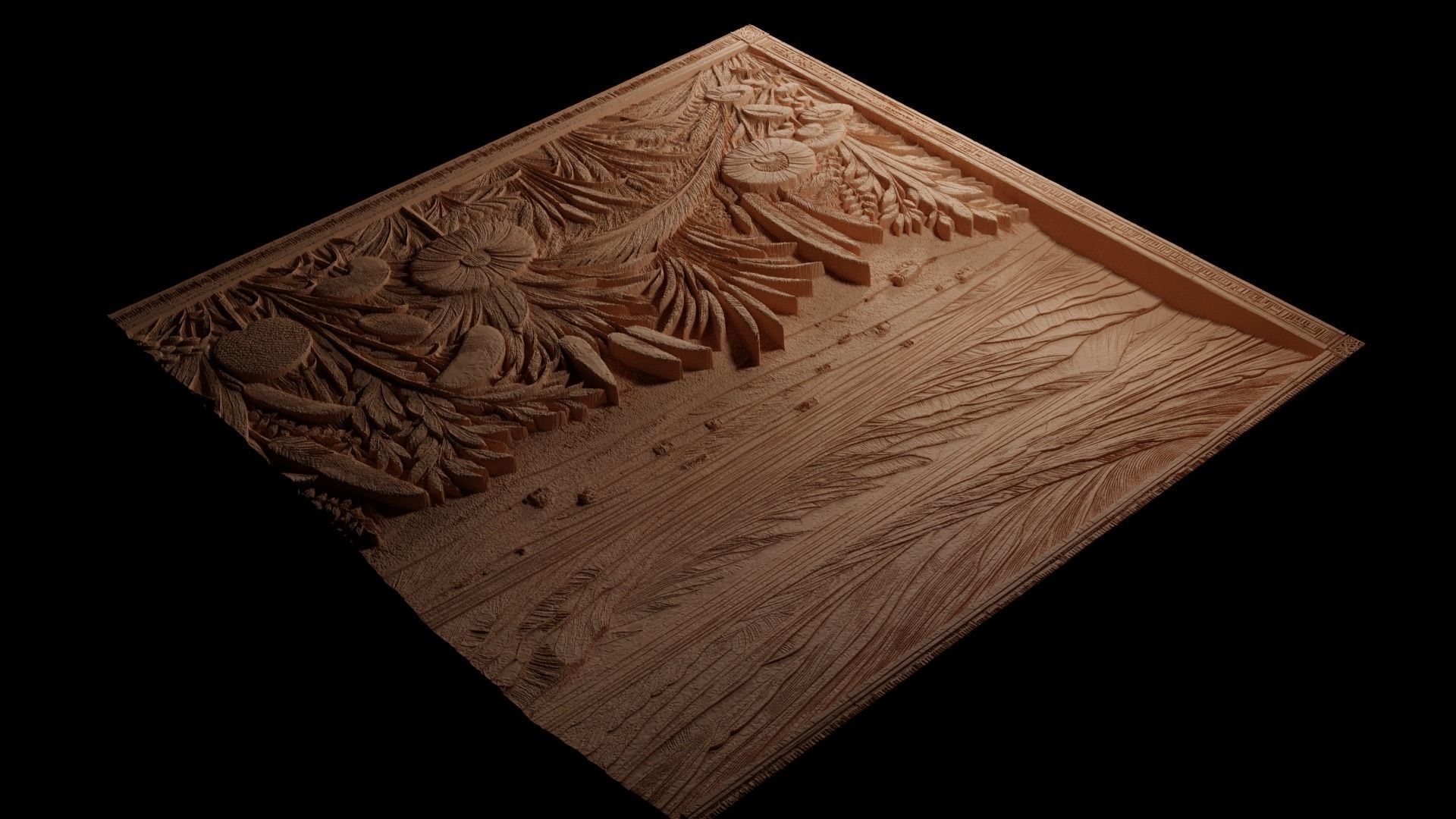 Steppe CNC 3d Print High Relief Sand Casting 3D print model_3