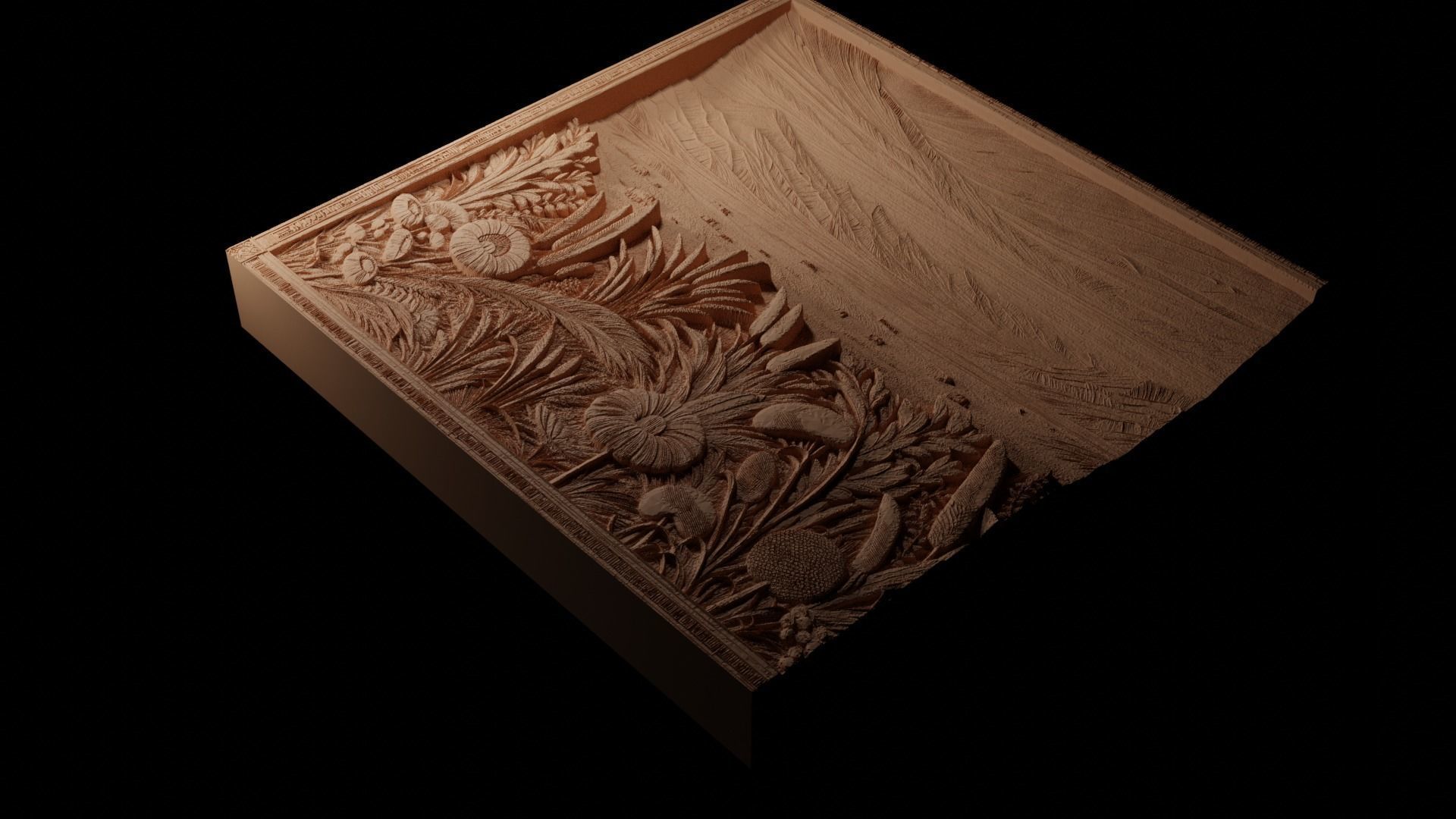 Steppe CNC 3d Print High Relief Sand Casting 3D print model_1