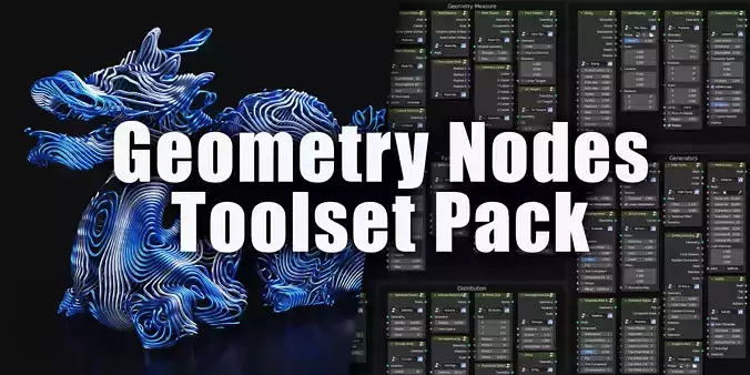 Blender Geometry Nodes Groups Toolset Asset Pack