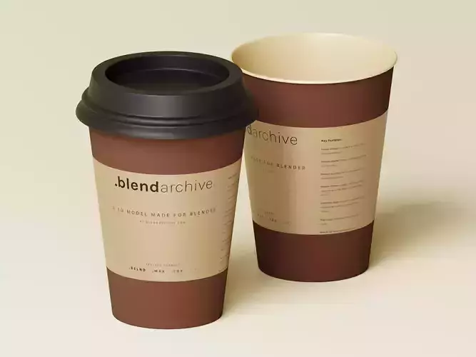 Hot Drink or Coffee Cup 3D Model