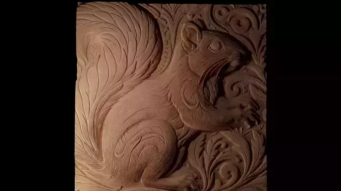 Squirrel CNC 3d Print High Relief Sand Casting
