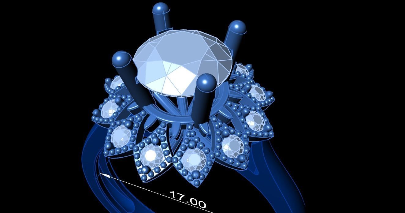 Women Ring 3D print model_8