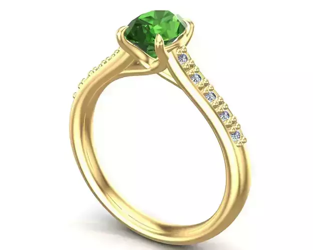 Pave Claws Oval Cut Stone Diamond Ring