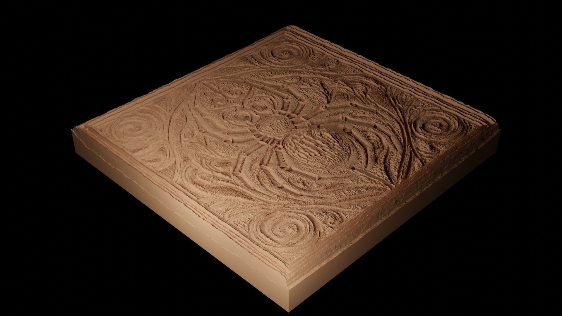 Spider CNC 3d Print High Relief Sand Casting 3D print model_2