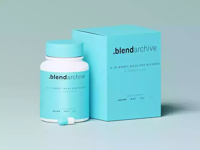 Medicine pill bottle 3D Model