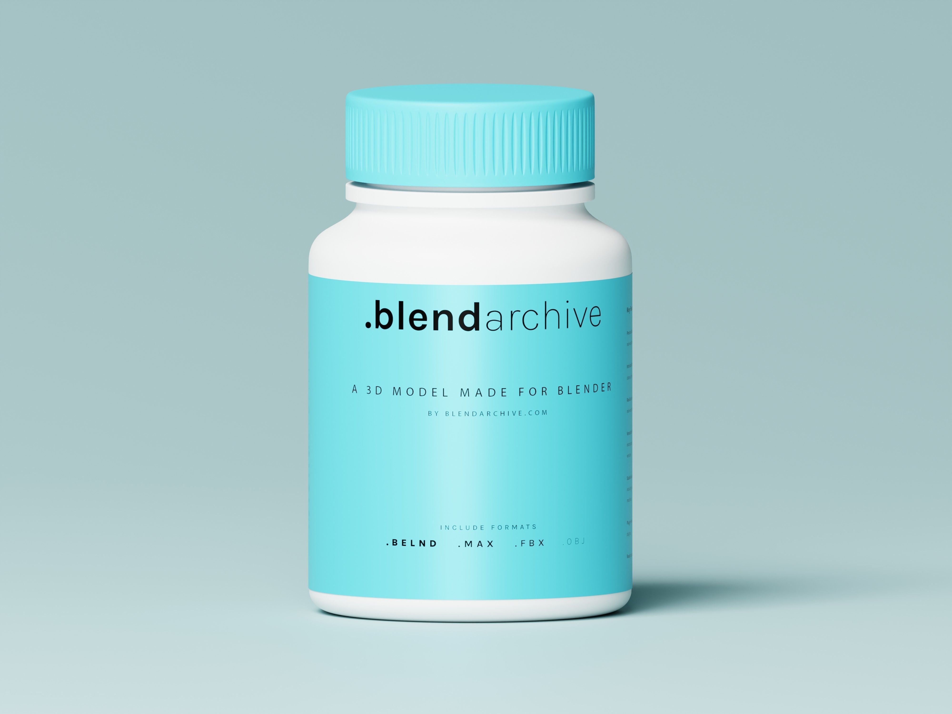 Medicine pill bottle 3D Model Low-poly 3D model_4