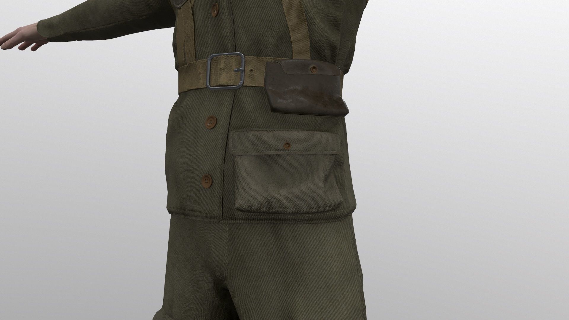 WW2 Soldier Man - Maya Rig - High Quality Textured 3D model_25