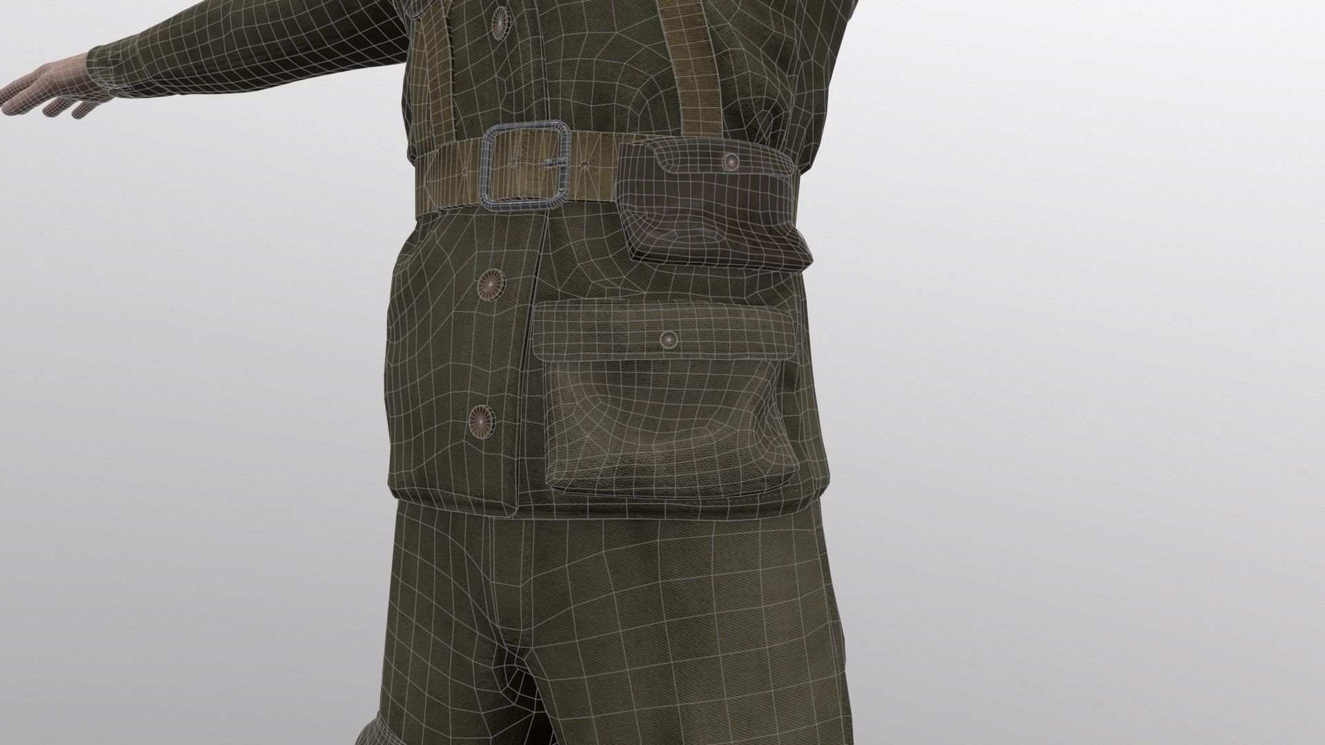 WW2 Soldier Man - Maya Rig - High Quality Textured 3D model_4