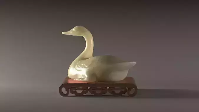 muteswan goose swan animal mammal wild realistic 3D model