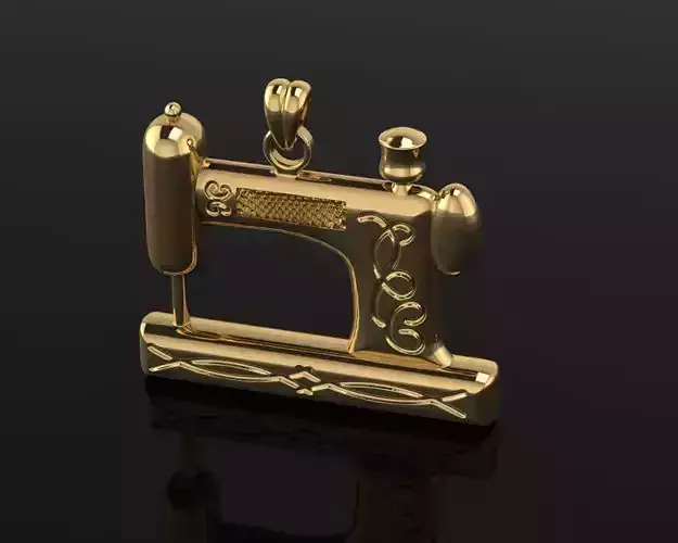 sewing machine necklace 3D print model