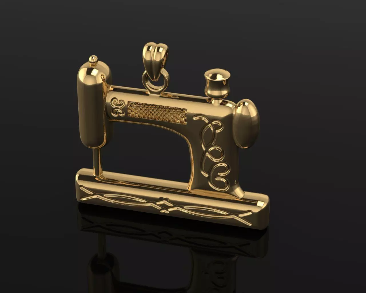 sewing machine necklace 3D print model