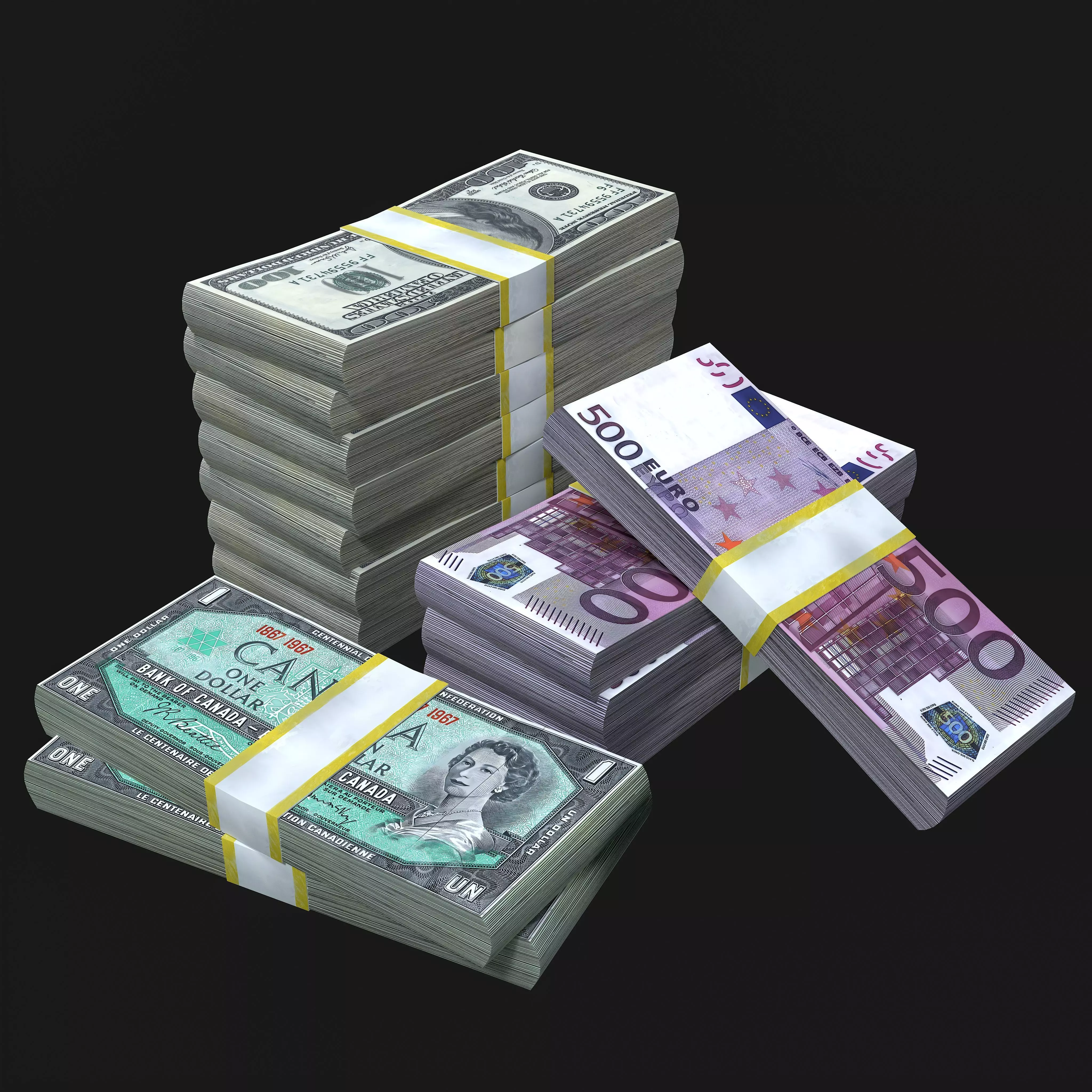 Money Low-poly 3D model