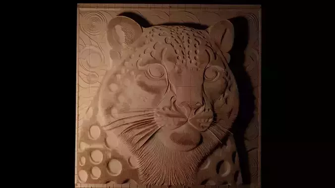 Snow Leopard CNC 3d Print High Relief Sand Casting