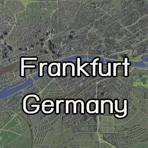 Frankfurt Germany - city and urban 3D model