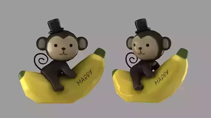 primate simian singe toon kong monk master tabletop spell 3D model