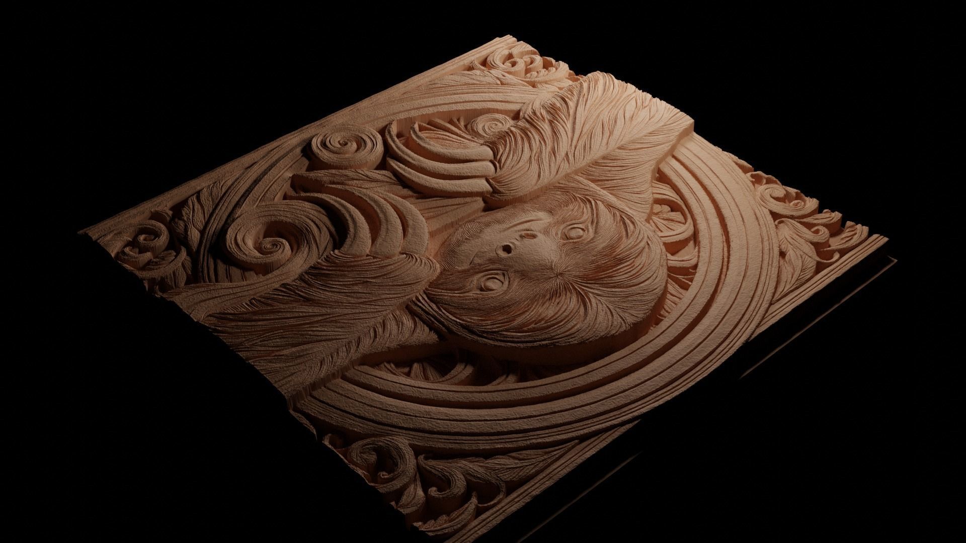 Sloth CNC 3d Print High Relief Sand Casting 3D print model_3