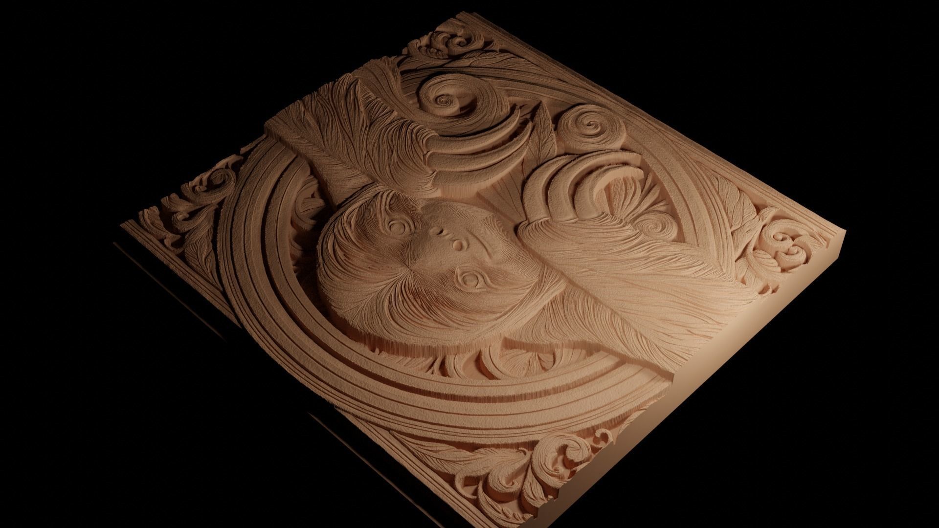 Sloth CNC 3d Print High Relief Sand Casting 3D print model_4