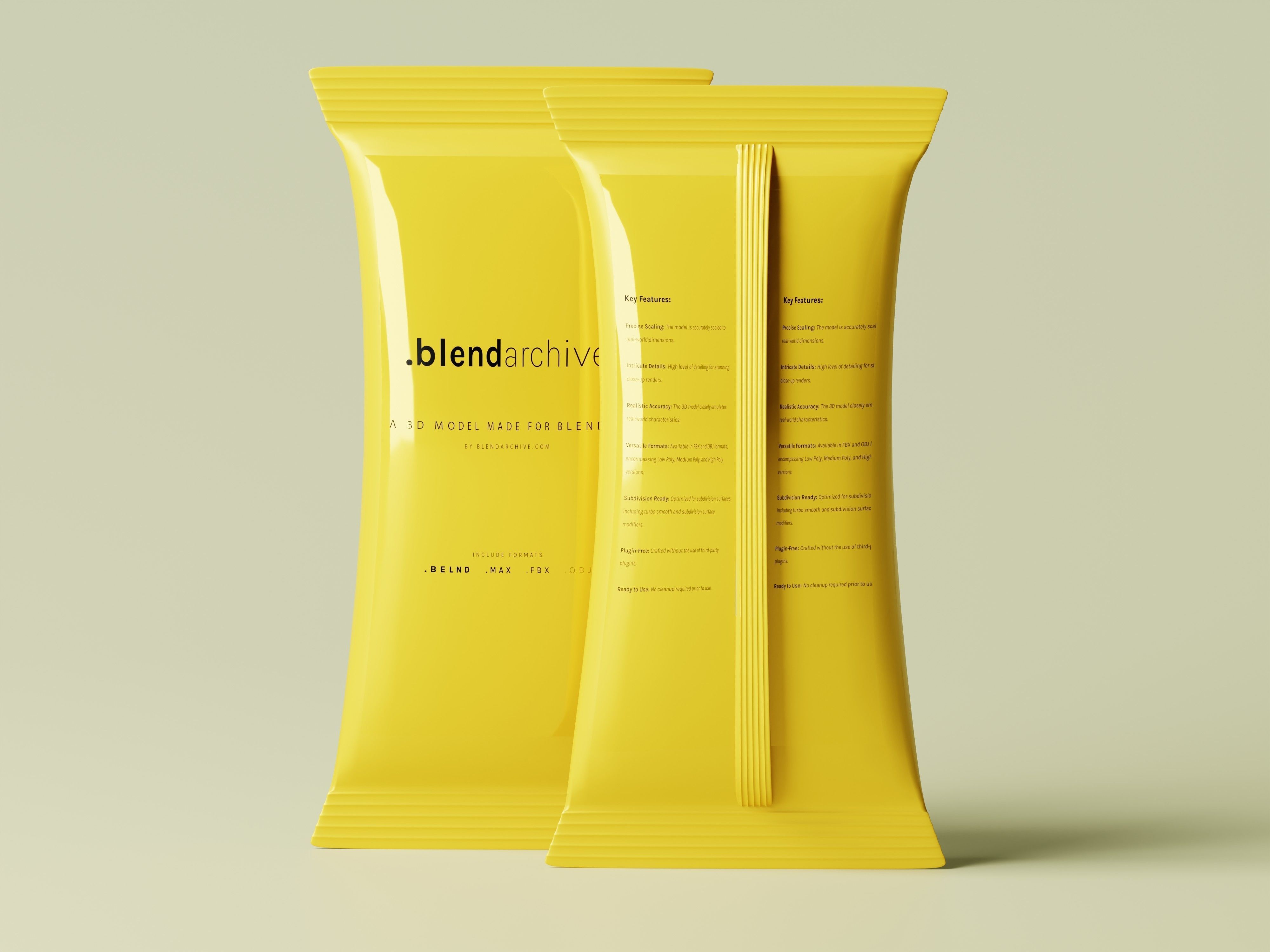 Product Packaging 3D Model Low-poly 3D model_5