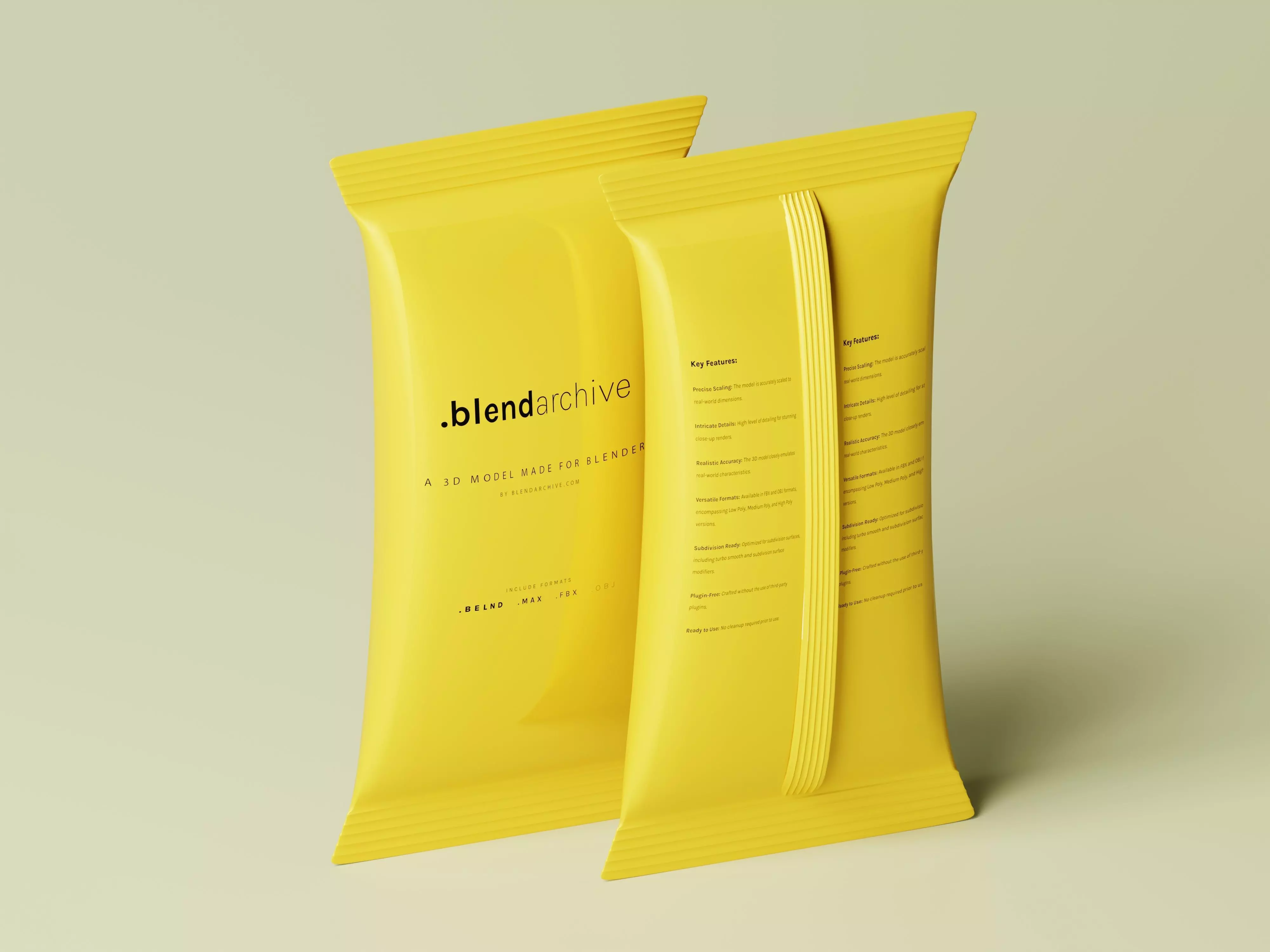 Product Packaging 3D Model Low-poly 3D model_0