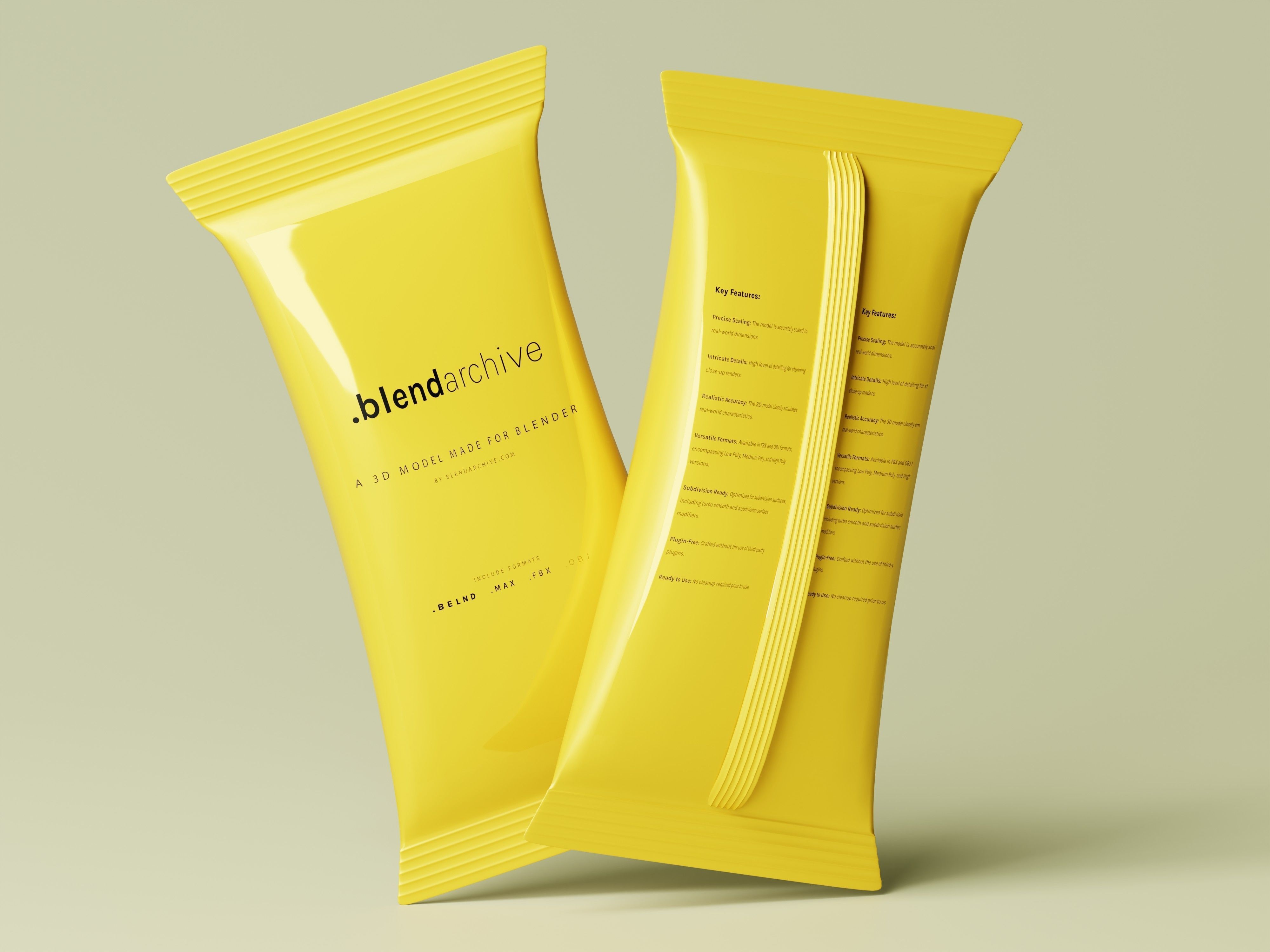 Product Packaging 3D Model Low-poly 3D model_7