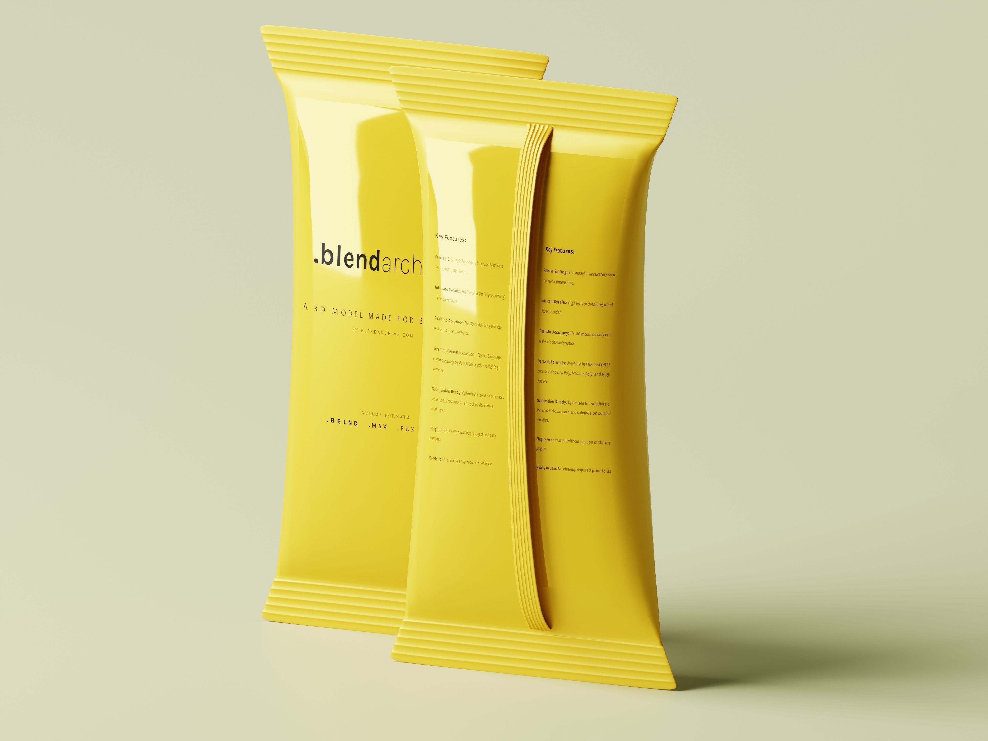 Product Packaging 3D Model Low-poly 3D model_6