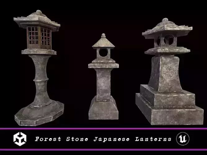 Forest Stone Japanese Lanterns