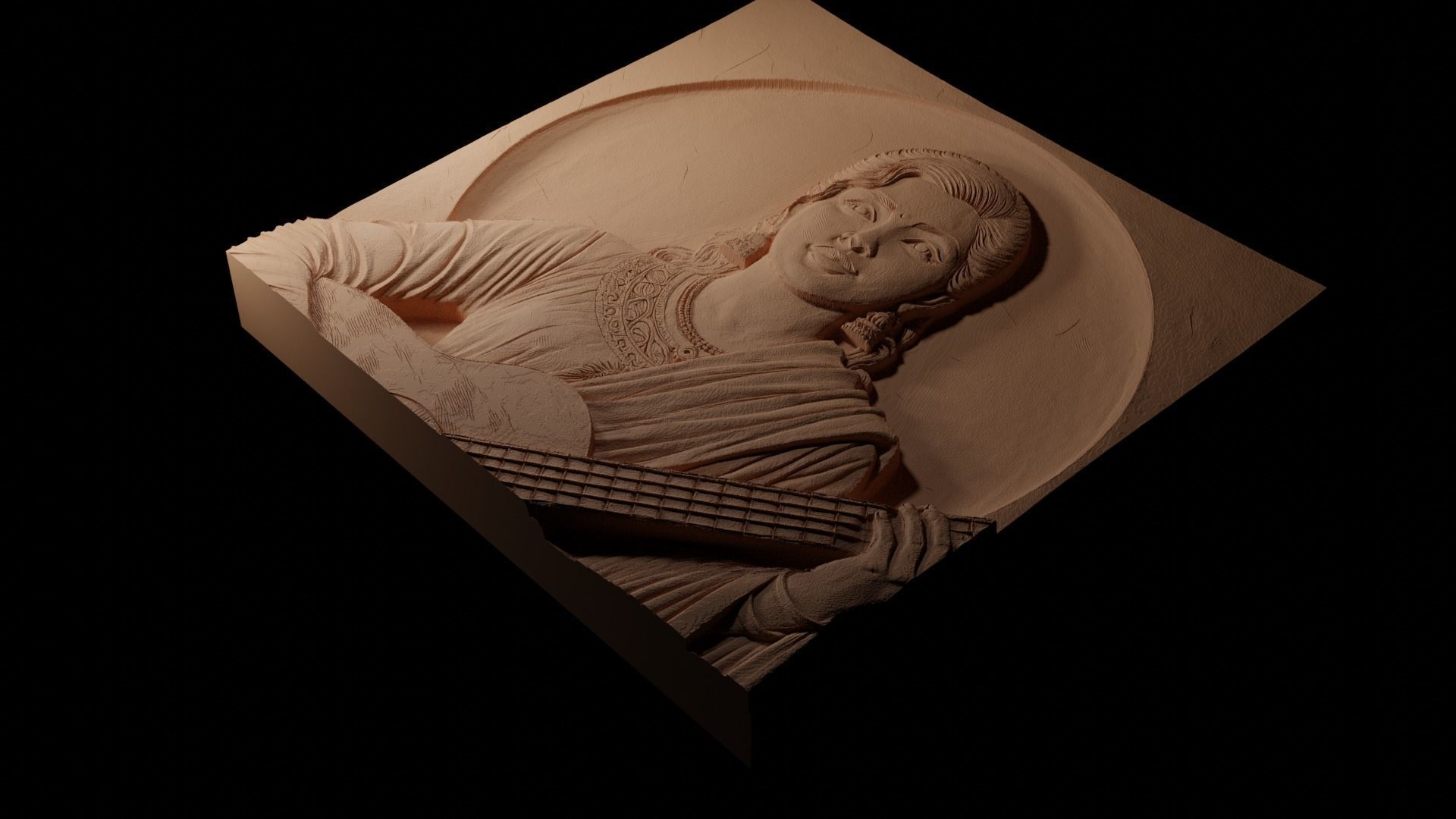 Singer CNC 3d Print High Relief Sand Casting 3D print model_1