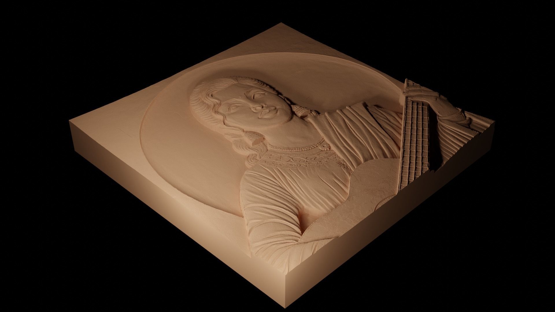 Singer CNC 3d Print High Relief Sand Casting 3D print model_2