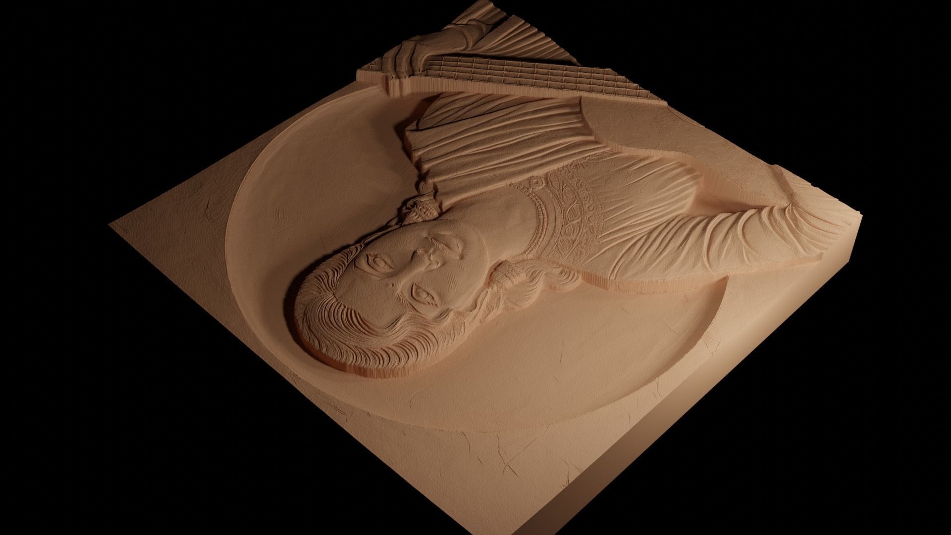 Singer CNC 3d Print High Relief Sand Casting 3D print model_4