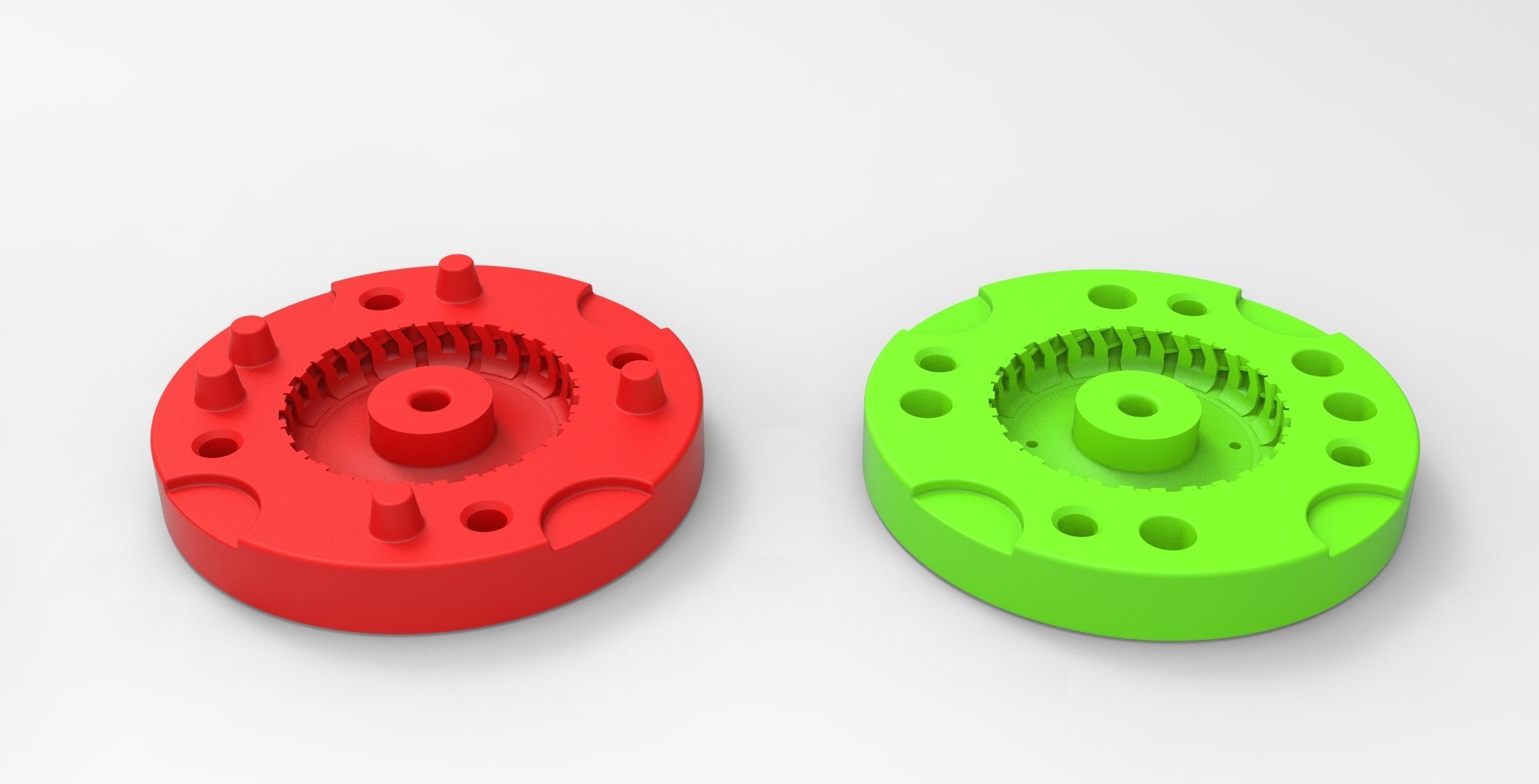 Mold for diecast military truck tire 6 Scale 1 to 25 3D print model_4