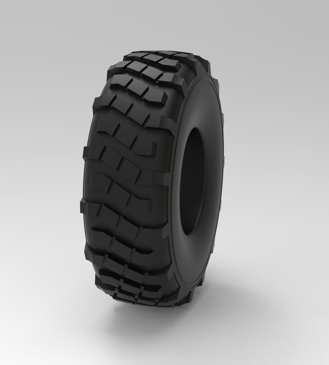 Mold for diecast military truck tire 6 Scale 1 to 25 3D print model_7