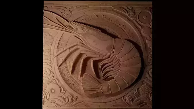 Shrimp CNC 3d Print High Relief Sand Casting