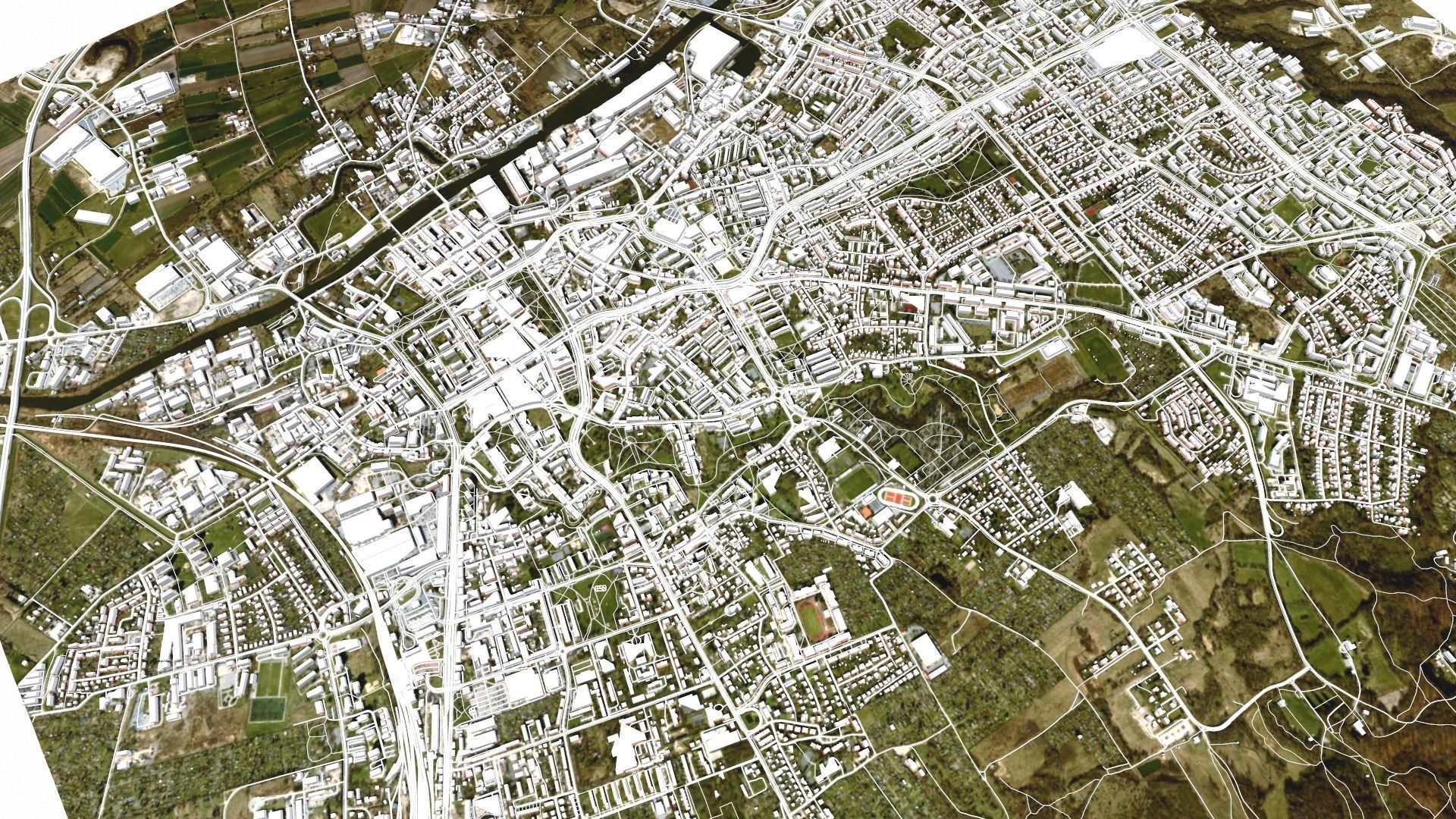 Cityscape Elblag Poland 3D model_12